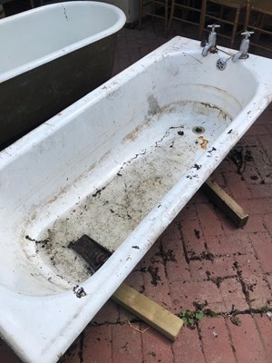 Lot 458 - A white enamelled bath