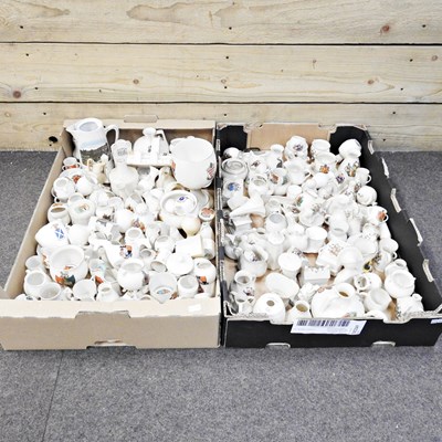 Lot 445 - A large collection of crested china, to...