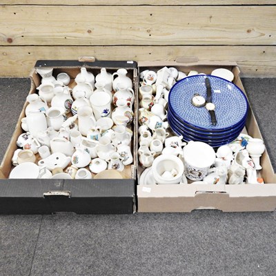 Lot 124 - A large collection of crested china, to...