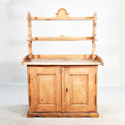 Lot 136 - A 19th century pine and pitch pine chiffonier,...