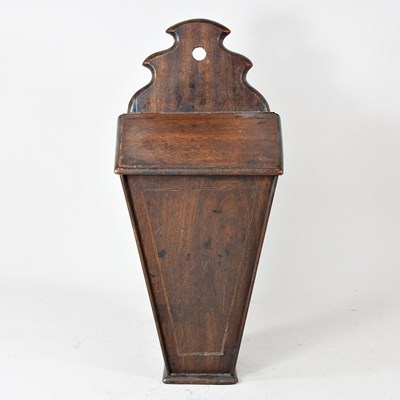 Lot 27 - A 19th century mahogany candle box, of tapered...