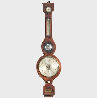 Lot 89 - A 19th century mahogany cased wheel barometer,...