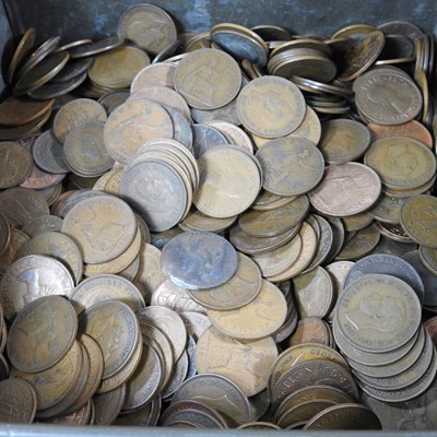 Lot 690 - A collection of pre-decimal coins, mainly pennies