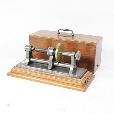 Lot 65 - A vintage watch maker's lathe, in a wooden case