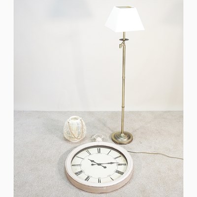Lot 585 - A modern standard lamp, 153cm high, together...