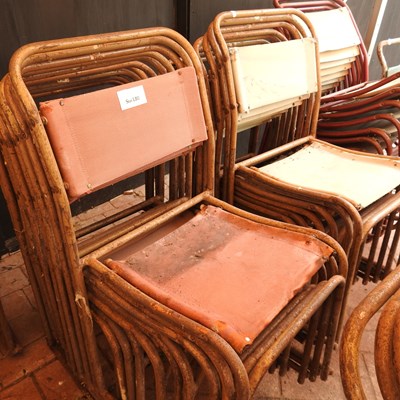 Lot 77 - A set of twenty stacking metal chairs