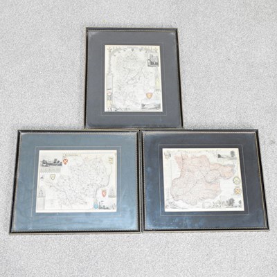 Lot 551 - An engraved map of Essex, together with two...