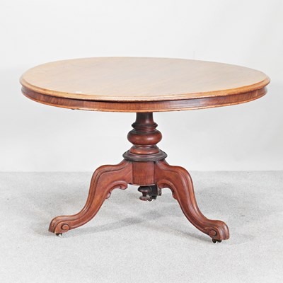 Lot 108 - A Victorian mahogany dining table, of circular...