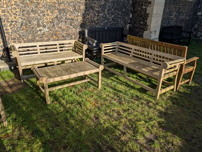 Lot 498 - A Carida teak garden set, comprising two...