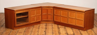 Lot 279 - Three mid century teak low cupboards