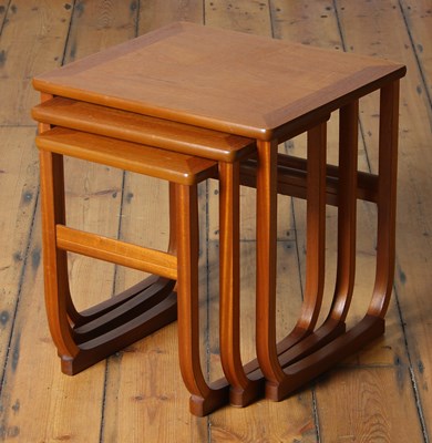 Lot 281 - A nest of three mid century teak occasional...