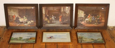 Lot 394 - A set of three prints after M. Dovaton, with...