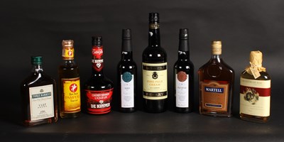 Lot 242 - Four bottles of Sherry, three bottles of port...