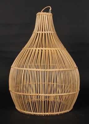 Lot 581 - A woven wicker lampshade, h, 41.5cm