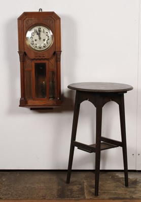 Lot 442 - An Edwardian wall clock, having an 8-day...