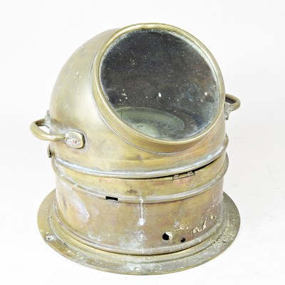 Lot 182 - An early 20th century brass cased ship's...