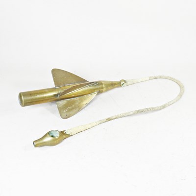 Lot 119 - A brass taffrail ship's log, 118cm long overall