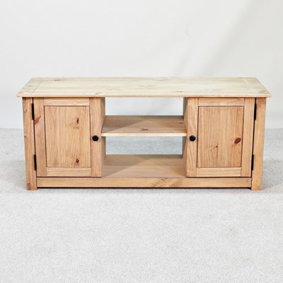 Lot 523 - A modern pine side cabinet