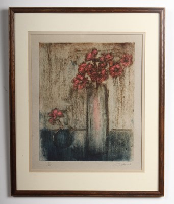 Lot 357 - C.Laurie, Flowers in vase, etching, 11/25,...