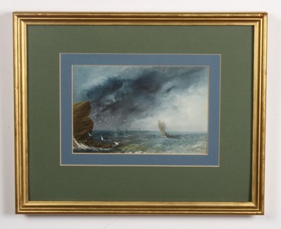 Lot 415 - English school (19th Century), 'Squall', oil...