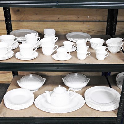 Lot 208 - A Wedgwood white glazed tea and dinner service,...