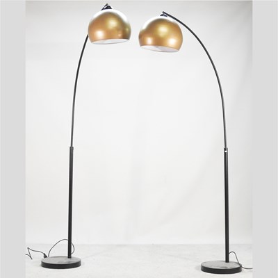 Lot 316 - A pair of modern adjustable standard lamps,...
