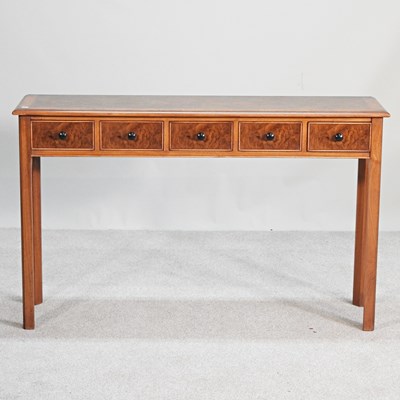 Lot 340 - A hand made burr walnut side table, containing...