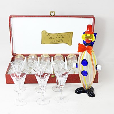 Lot 381 - A set of six Waterford Sheila pattern crystal...