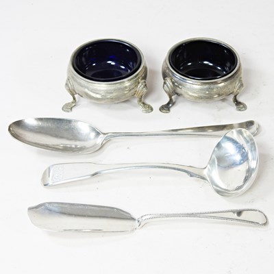 Lot 240 - A George III silver table spoon, London 1763,...