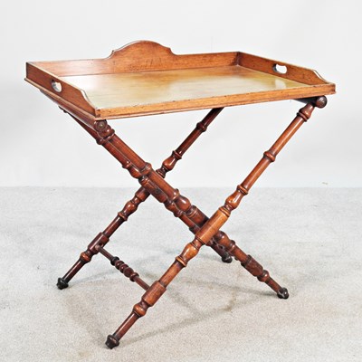 Lot 362 - A 19th century coaching table, with a gallery...