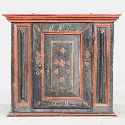 Lot 640 - A 19th century Scandinavian polychrome painted...