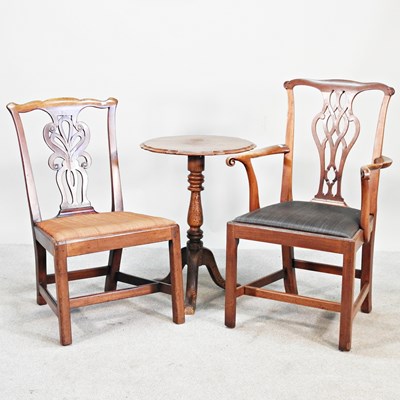 Lot 577 - A 19th century open armchair, of Chippendale...