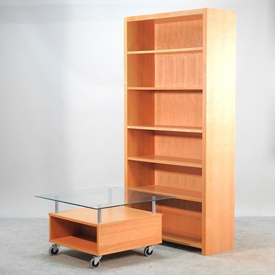 Lot 420 - A modern Danish standing open bookcase,...