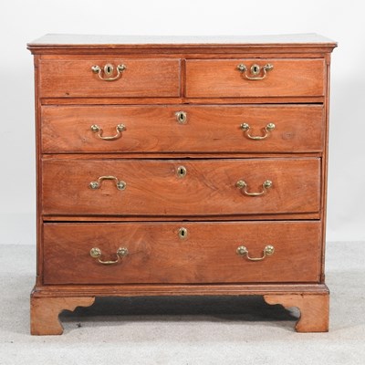 Lot 526 - A George III mahogany chest, containing two...