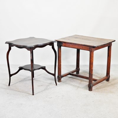 Lot 440 - An oak side table, of 18th century style, on...