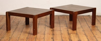 Lot 516 - A pair of mahogany square coffee tables, 76 x...