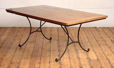 Lot 487 - A dining table, probably by Charleston Forge,...