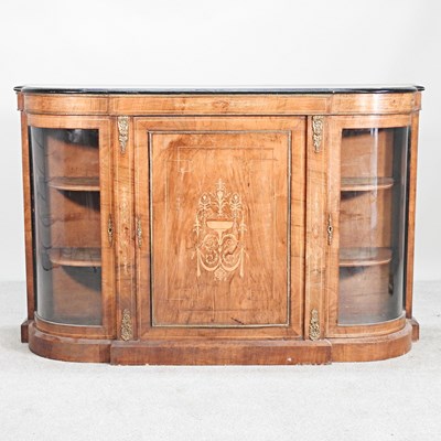 Lot 637 - A Victorian walnut, ebonised and inlaid...