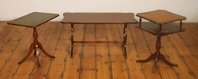 Lot 551 - Three reproduction mahogany occasional tables