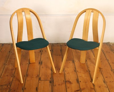 Lot 295 - John Barnard, two steam bent ash chairs, each...