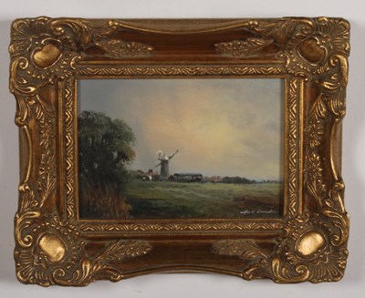 Lot 338 - Alfred Saunders, 'Pakenham - Suffolk', oil on...