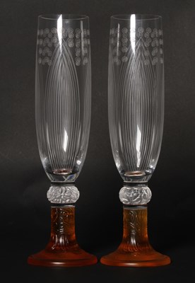 Lot 211 - Two Liuli Gongfang wine glasses from the...