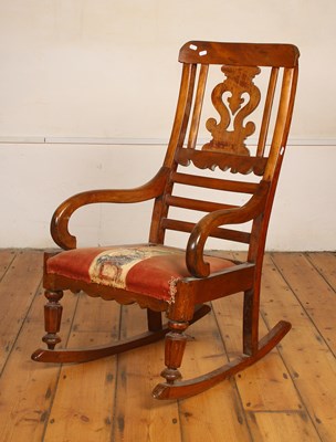 Lot 444 - A William IV mahogany rocking chair
