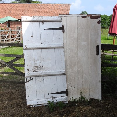 Lot 498 - A white painted wooden door