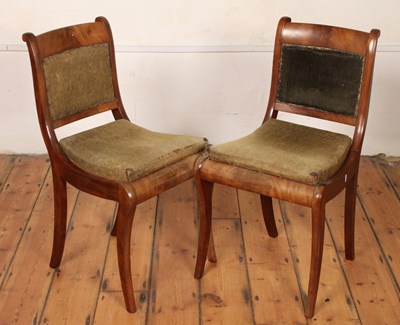 Lot 518 - A pair of 19th century mahogany dining chairs
