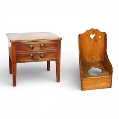 Lot 711 - A 19th century mahogany commode, together with...