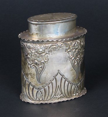Lot 57 - A Victorian silver tea caddy, hallmarked...