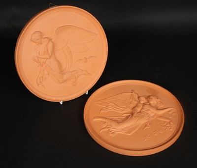 Lot 26 - Two terracotta plaques based on the...