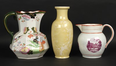 Lot 208 - A 19th century pate-sur-pate decorated yellow...