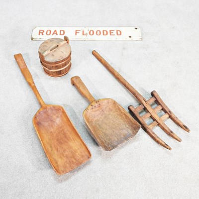 Lot 426 - An old painted wooden street sign, Road...